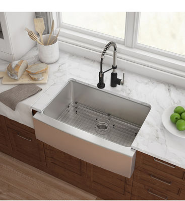 35 Inch Apron Stainless Steel Kitchen Sink Undermount Single Bowl 90x54